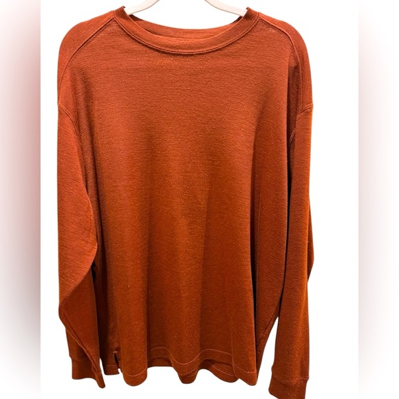 Men’s long sleeve Woolrich merino wool shirt size xl brick color 50% merino wool - Picture 2 of 5